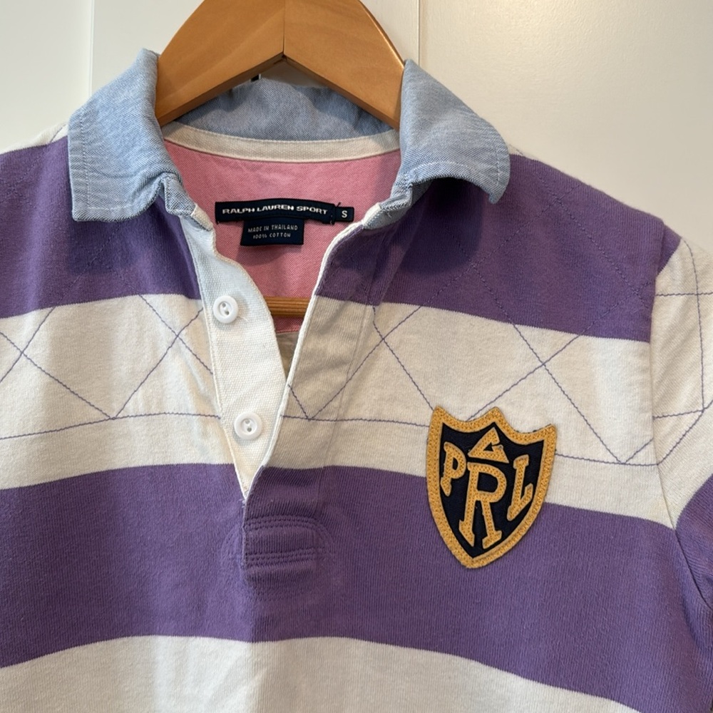Polo Ralph Laure embroidered emblem rugby style top